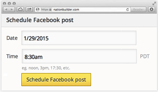 Schedule Facebook posts Schedule Facebook posts