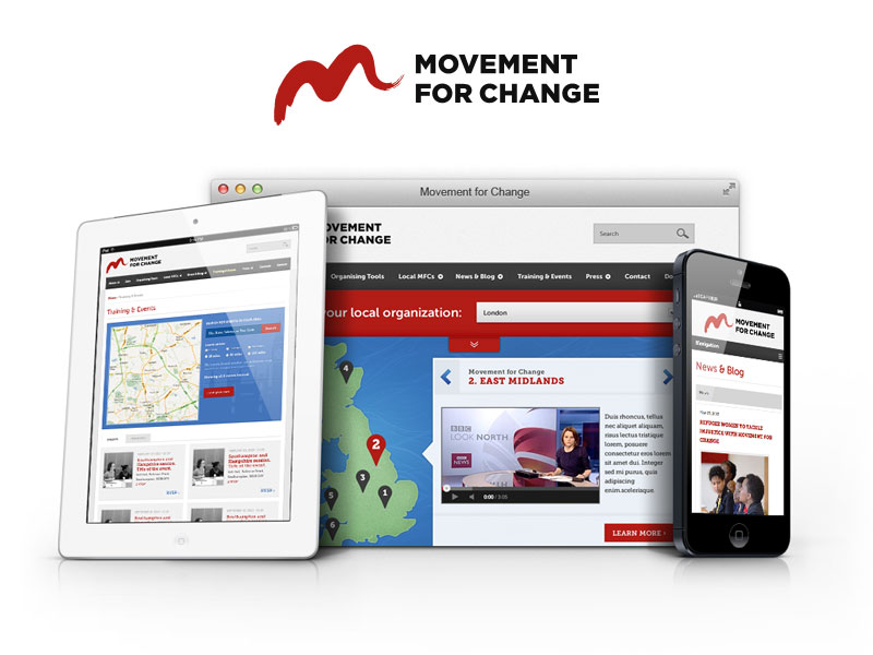 Movement for Changes new website on the Aware theme ovement for Change's new website on the Aware theme