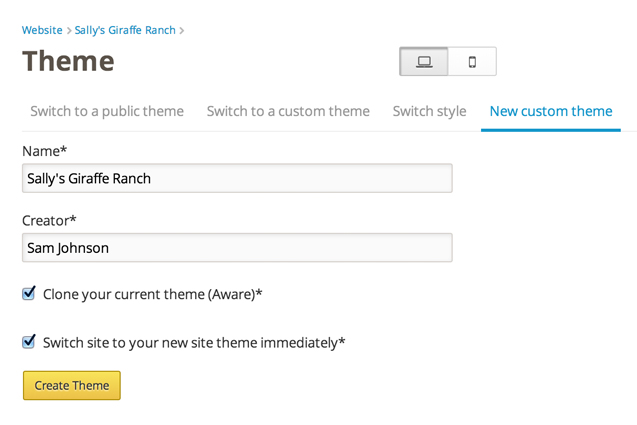 Theme Clone Theme Clone