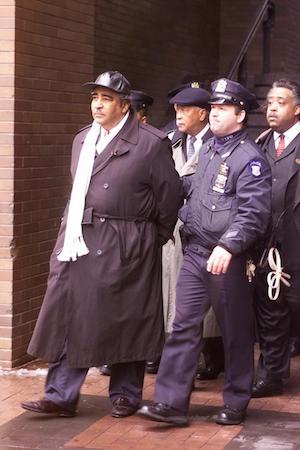 Charles Rangel protesting the shooting of Amadou Diallo