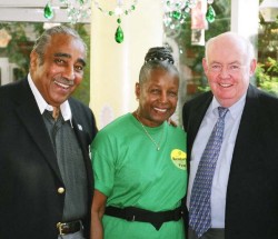 Charlie Rangel with DC37 Executive Director Lillian Roberts