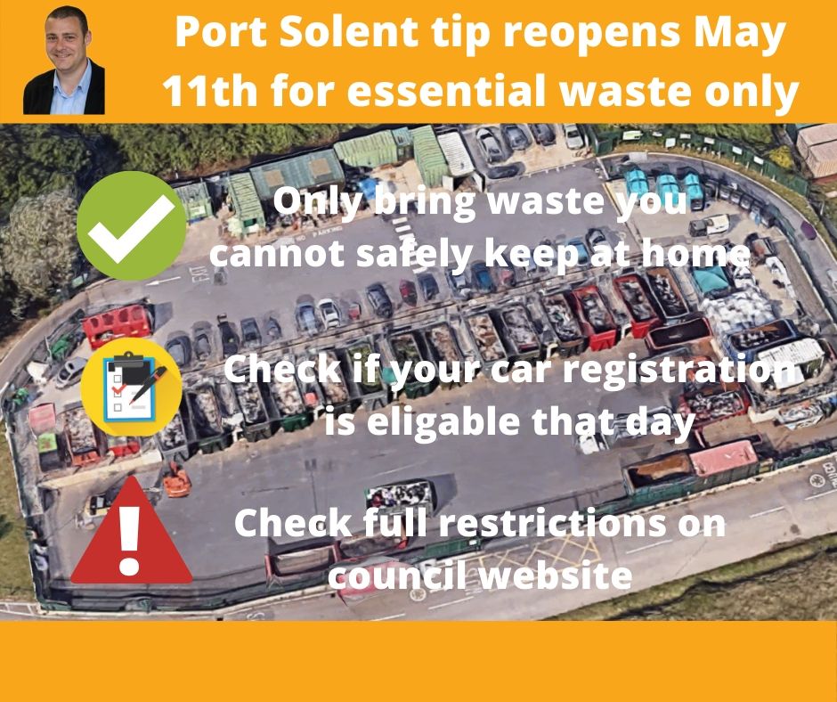 Portsmouth household waste and recycling centre to reopen