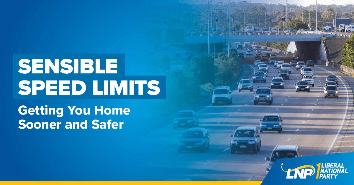 LNP to deliver sensible speed limits across the state Image