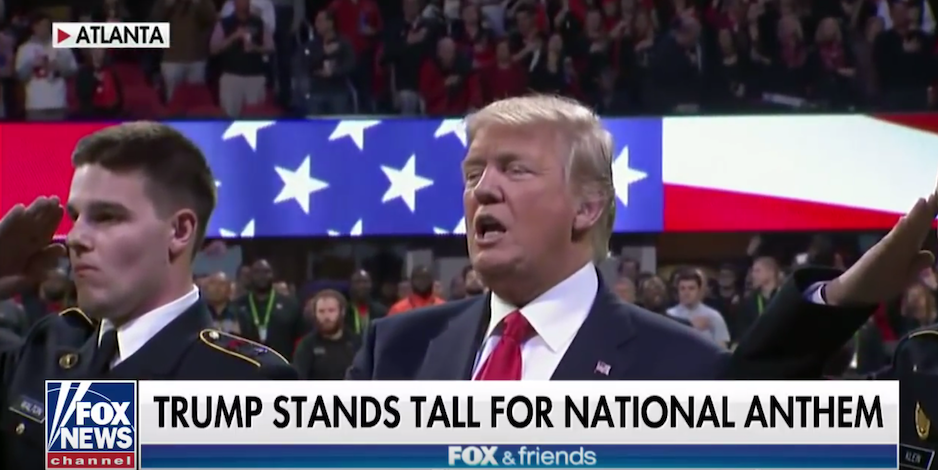 Fox News Claimed Trump Showed How You Do It When Flubbed National Anthem NewsHounds