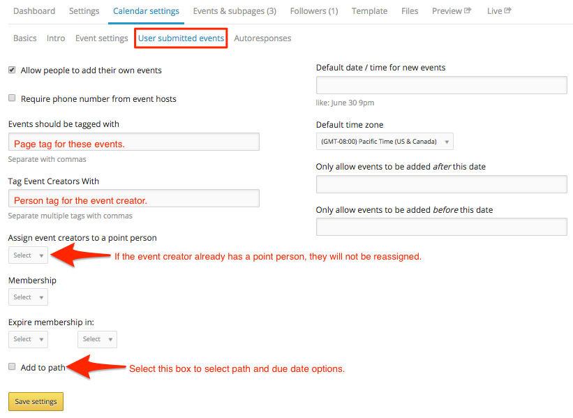organize events with the