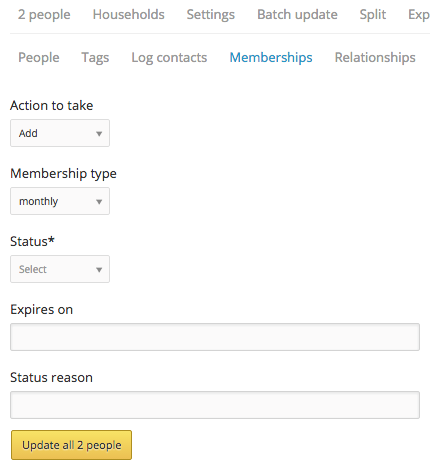 club dues tracker