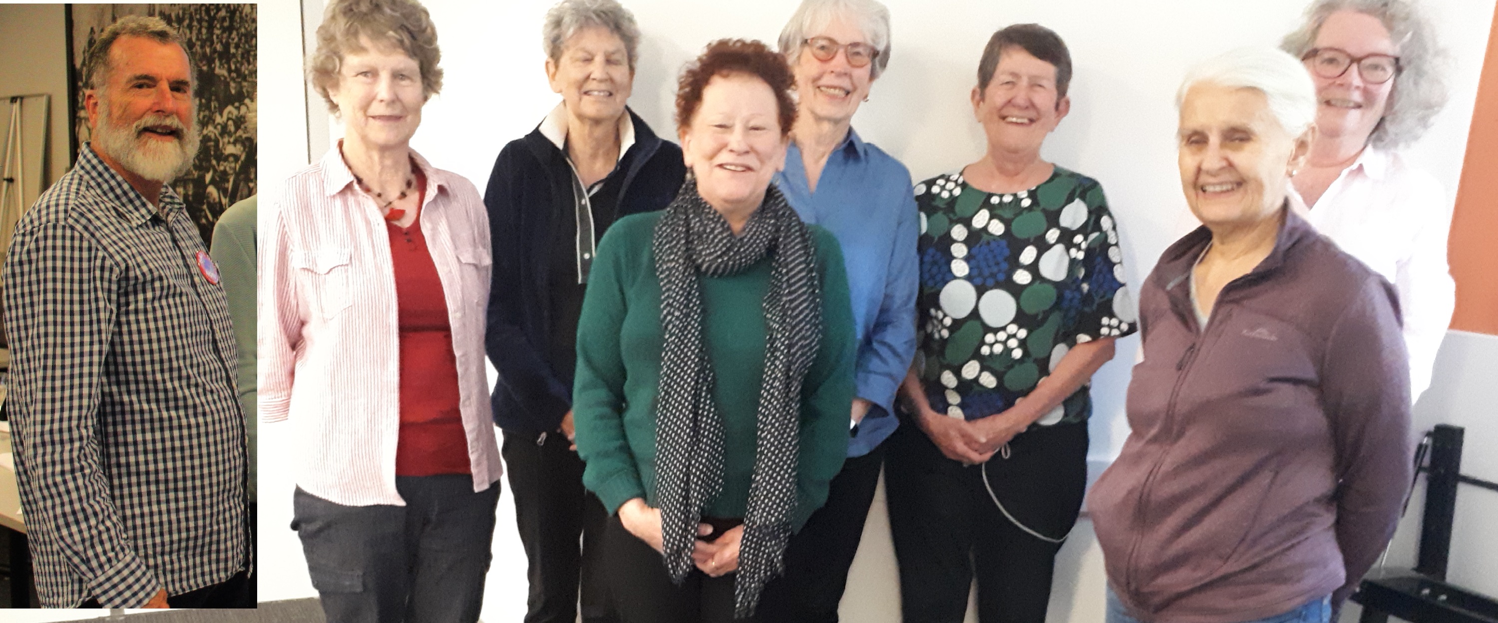 WA 2020 Committee – L-R - Michael (inset), Jenny, Rosie, Bobbie, Margo, Liz and Terri. WA 2020 Committee – L-R - Michael (inset), Jenny, Rosie, Bobbie, Margo, Liz and Terri.