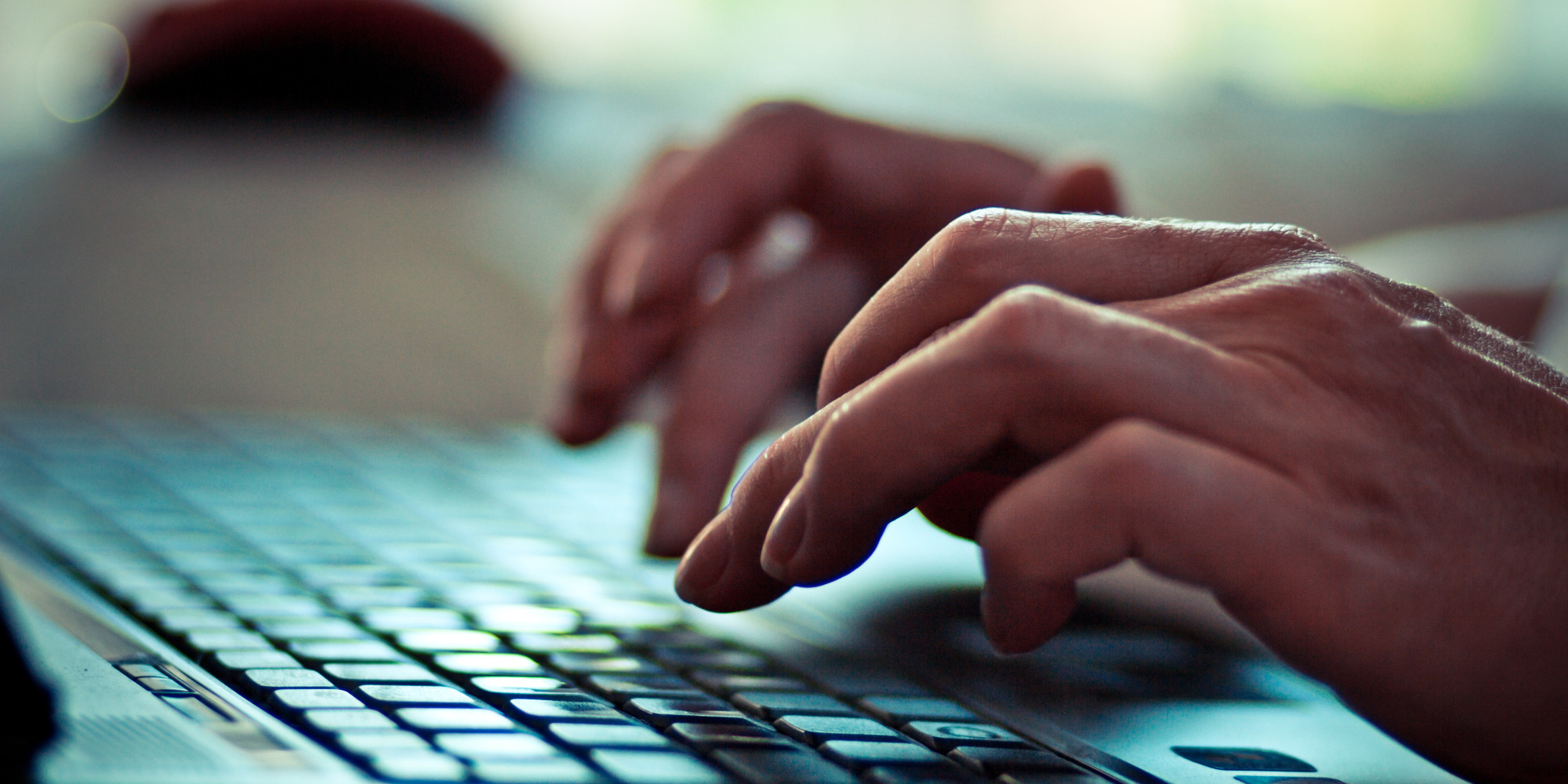 Fingers typing