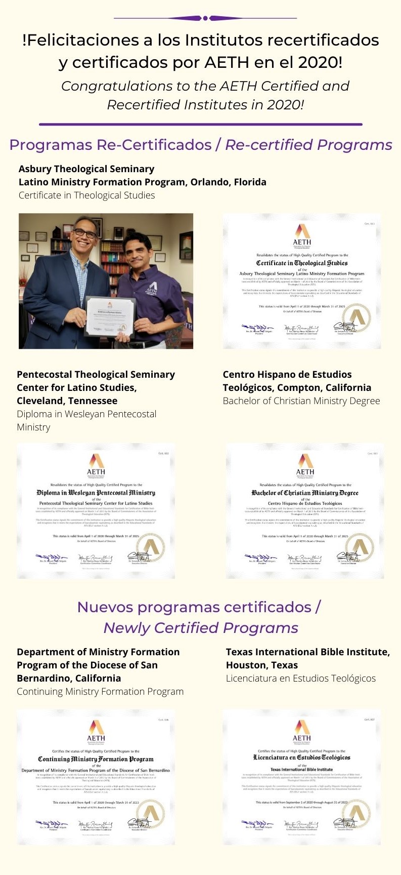 AETH Comunidad Cristiana Teológica Hispana Latina