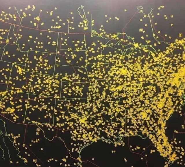 Faa Live Air Traffic Map United States Map