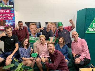 Volunteers phone banking