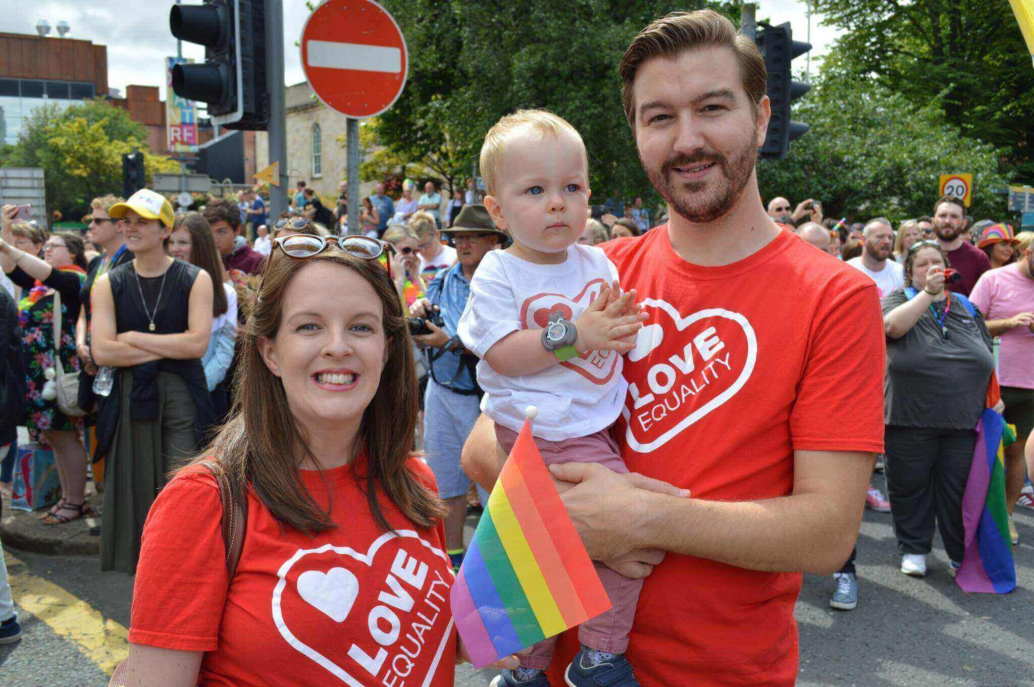 Campaigners at Pride