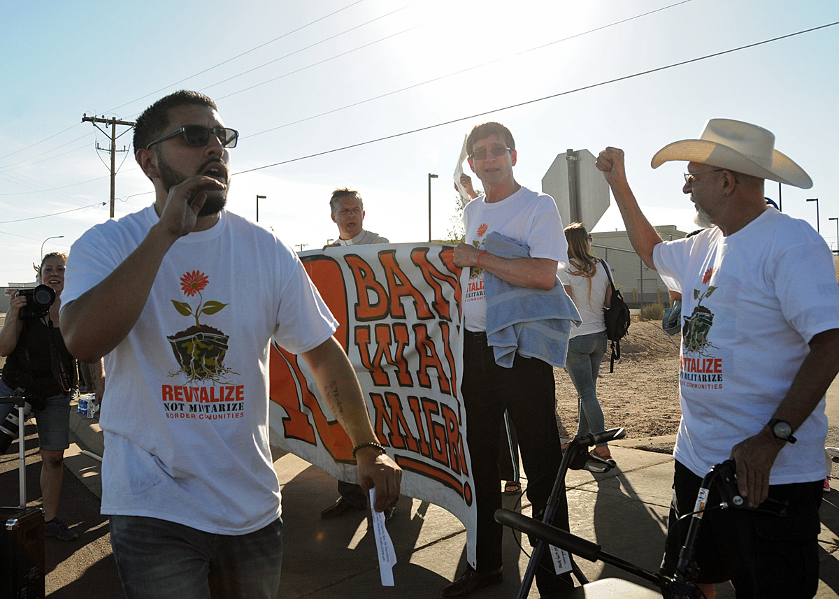 Protesters confront Border Patrol agents at Las Cruces headquarters