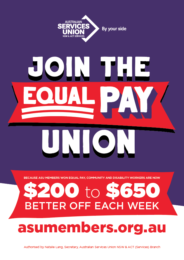 Celebrate Equal Pay Australian Services Union NSW & ACT Branch Celebrate Equal Pay Australian Services Union NSW & ACT Branch