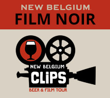 Image: New Belgium Film Noir label | CLiPS Beer & Film Tour