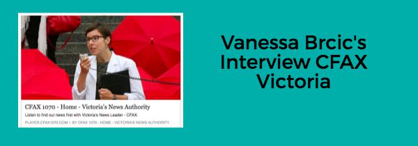 Vanessa Brcic on CFAX Vanessa Brcic on CFAX