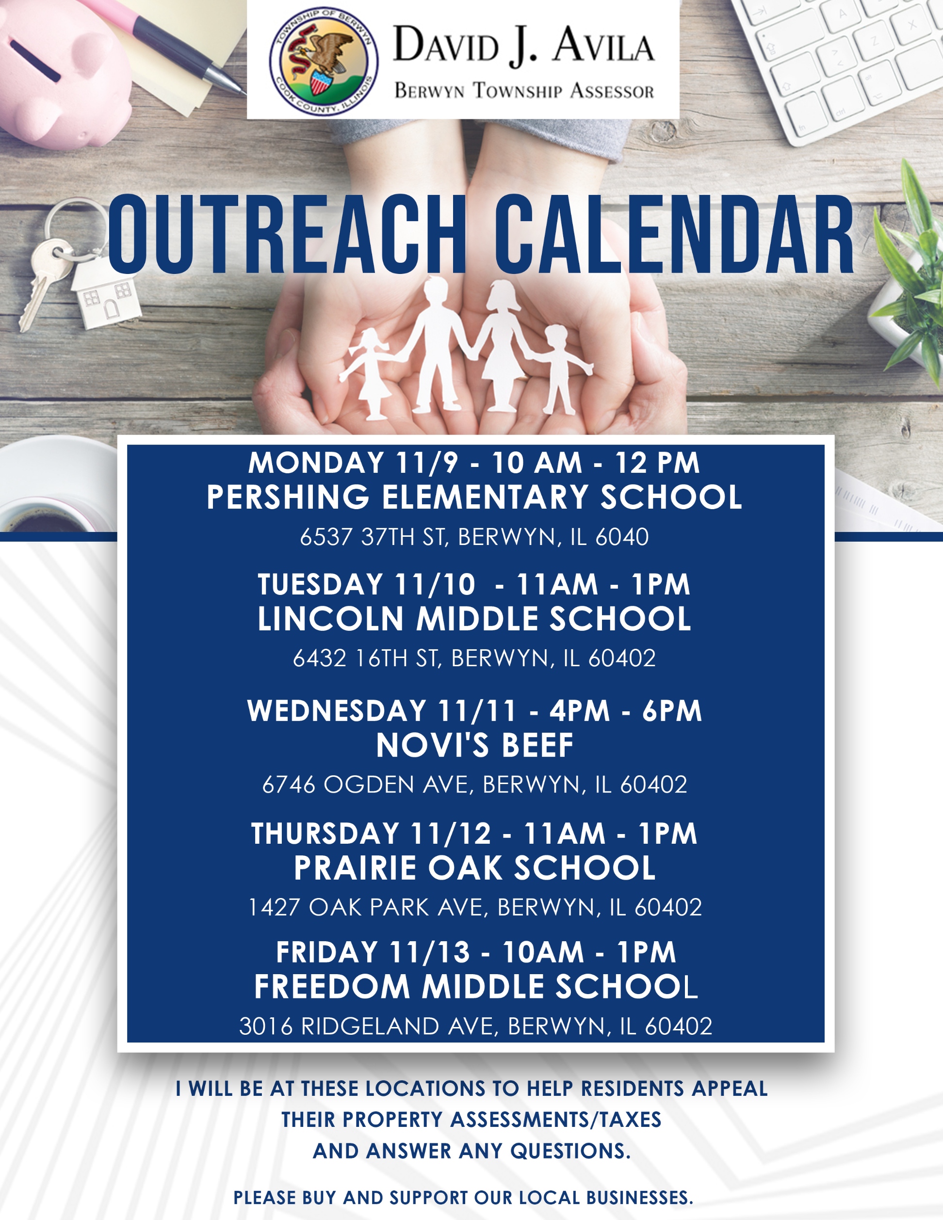 Outreach Berwyn Township Assessor's Office David Avila, Assessor