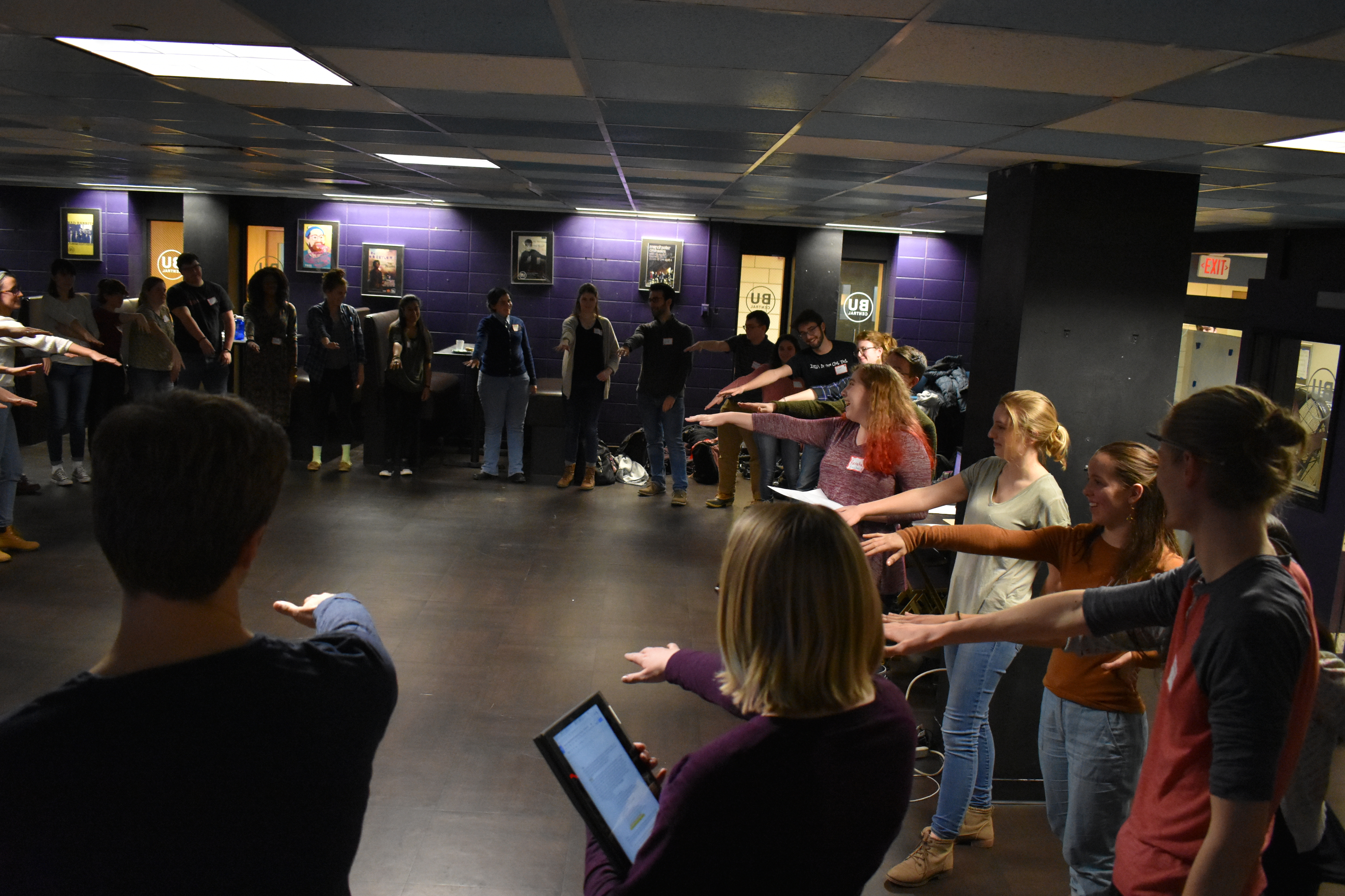 Participants join in on a twist on the Hokey Pokey - put your right hand in if you learned something new about climate change!