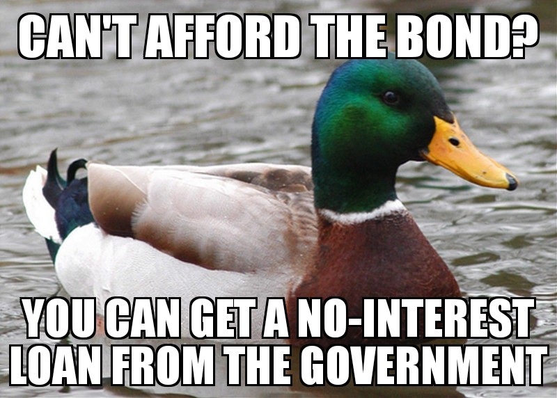 This duck supports no-interest bond loans