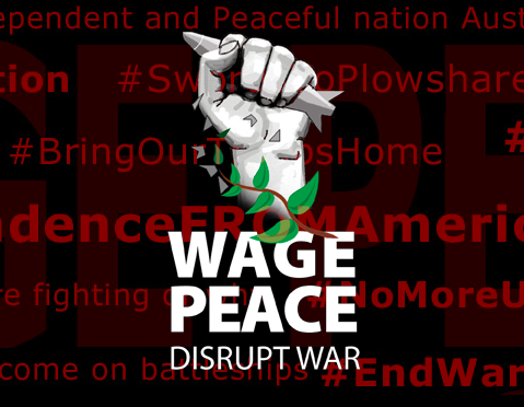Wage Peace banner Wage Peace banner