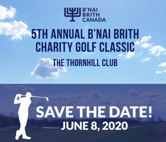 Don’t Hesitate – Sign Up Now to Sponsor and/or Play in the 5th Annual B’nai Brith Charity Golf Classic