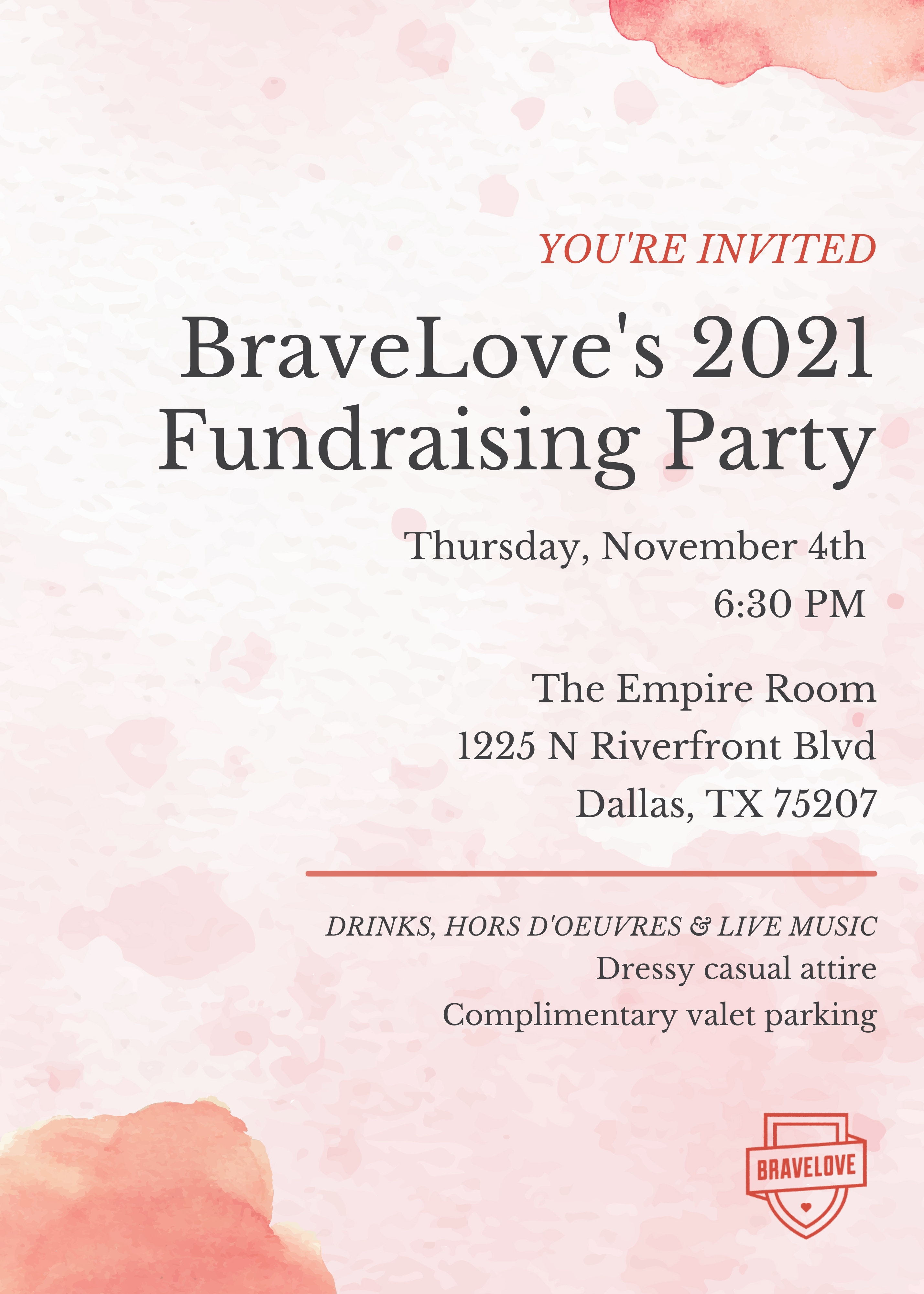 You're Invited: Bravelove's 2021 Fundraising Party
