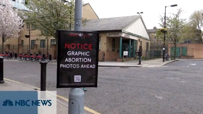 NBC News - Shows Abortion Victim Banners