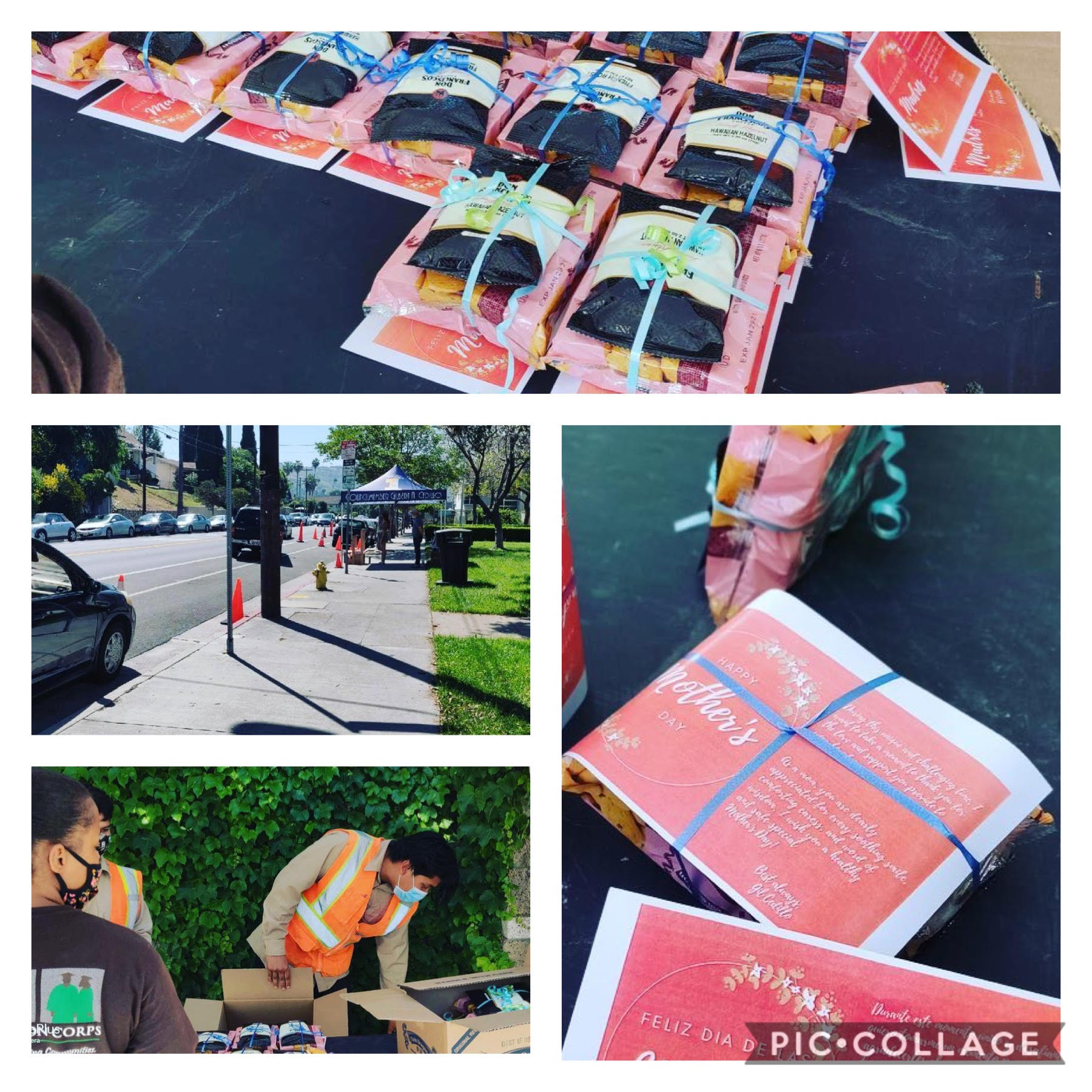 Aldama Elementary & LACC Deliver Mother's Day Cookies 5-8-2020 Collage