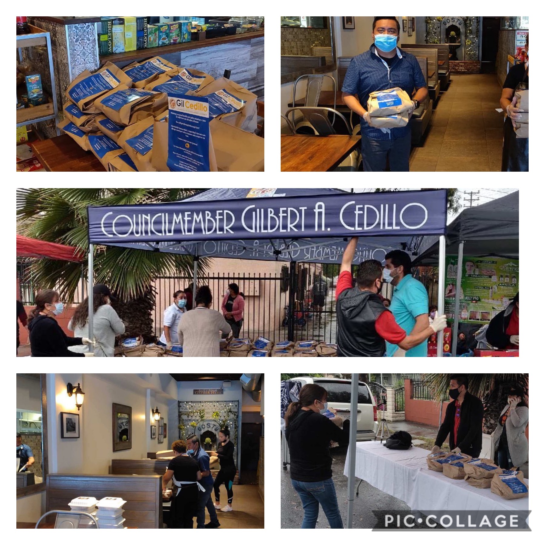Nayarit Social Club & Arroyo Arts Collective Rosty's mealls in Highland Park 5-18-2020 COLLAGE