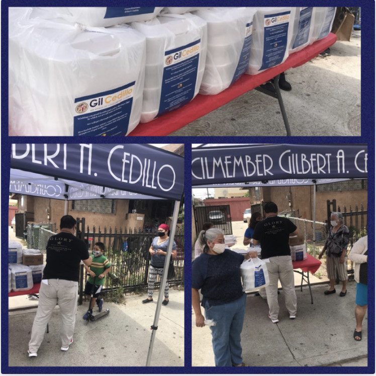 LANI and Margarita's Restaurant, distributed hot meals to Albany Street neighbors in Pico Union 6-19-2020 COLLAGE