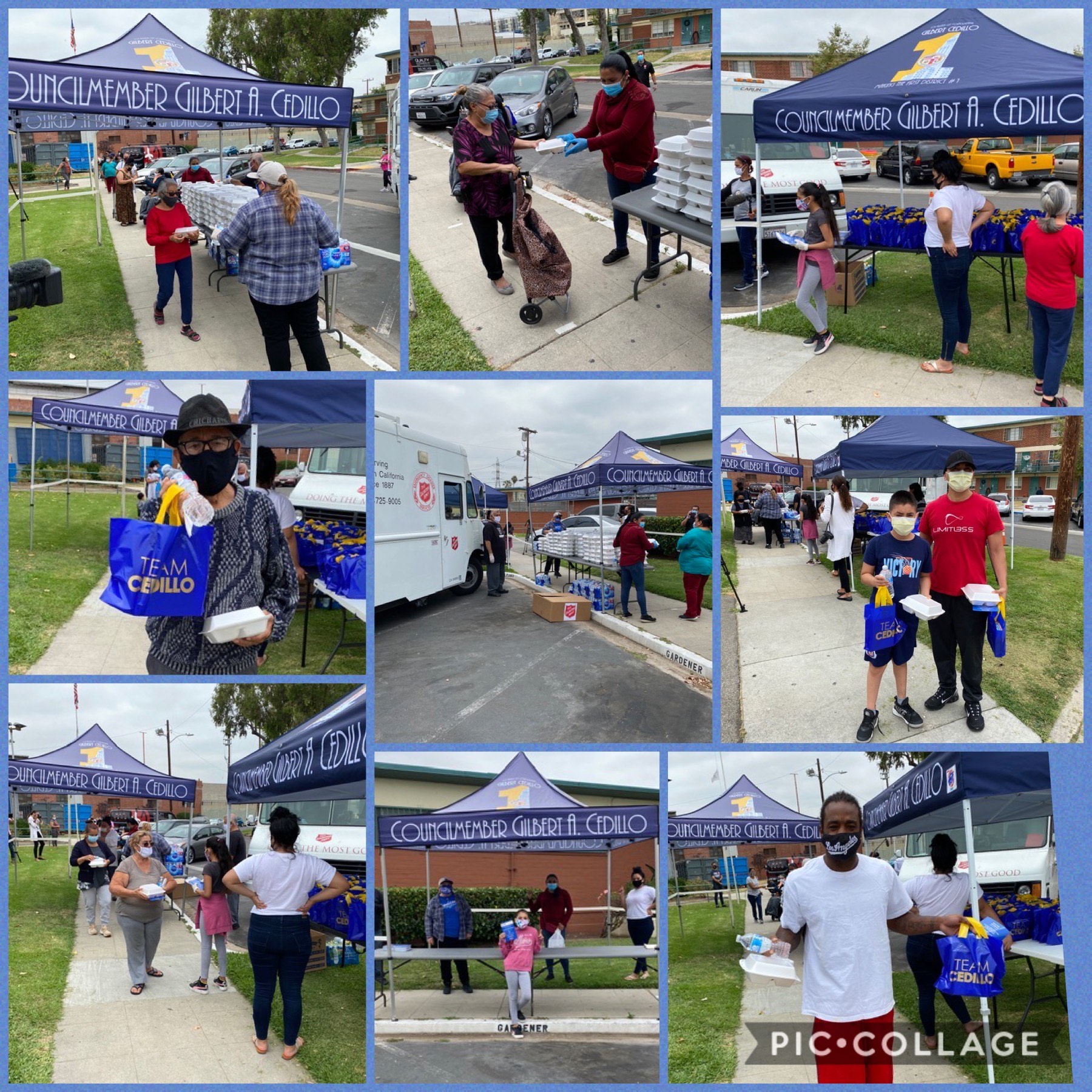William Mead Salvation Army provides 200 hot meals to resident & CD 1 Father's Day Gift Bags 6-18-2020 COLLAGE