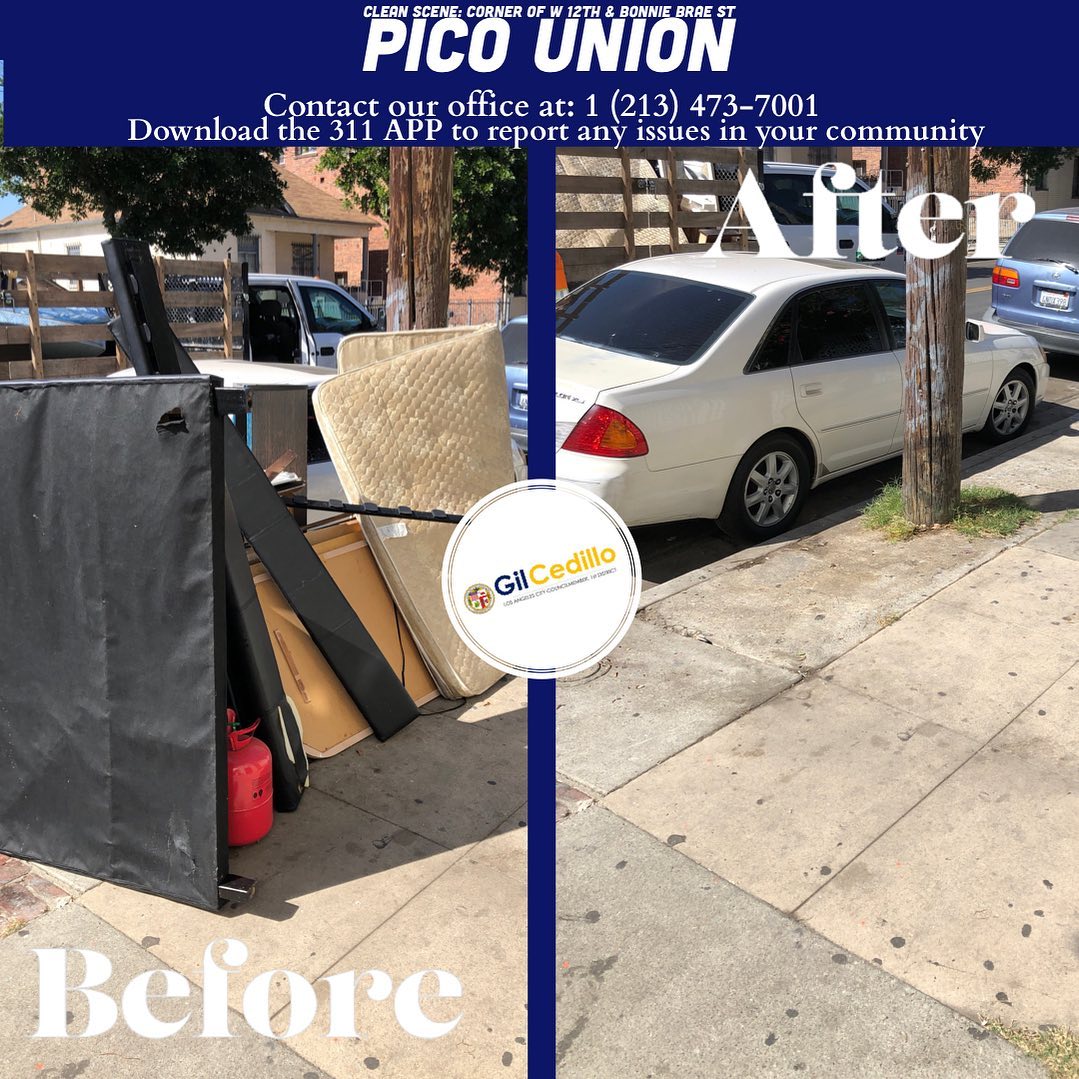 Team Cedillo’s Strike Team is in full force today, Corner of W 12th & Bonnie Brae St. Pico Union 2-27-2021