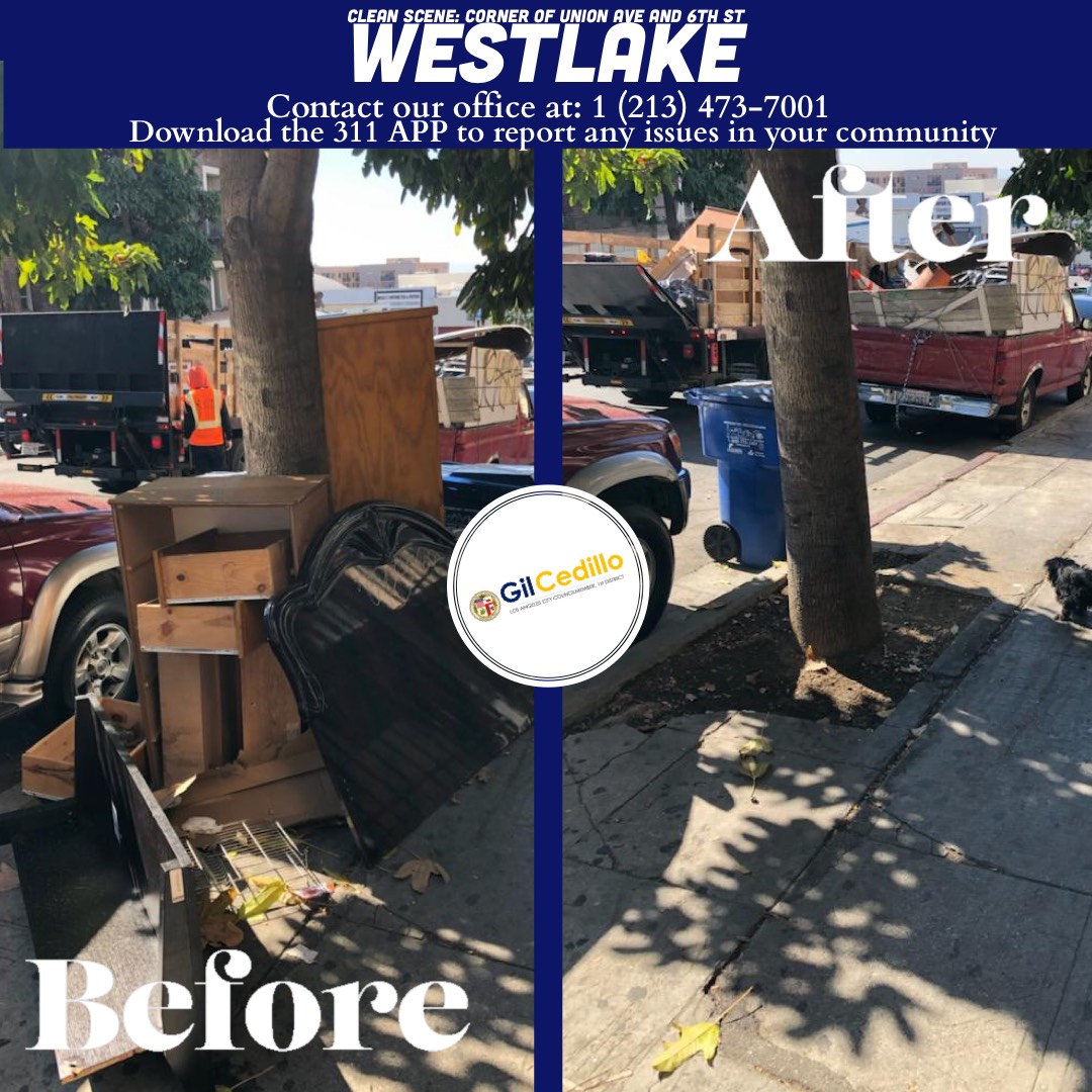 Team Cedillo’s Strike Team was in full force on the corner of Union Ave. and 6th St. in Westlake 3-9-2021