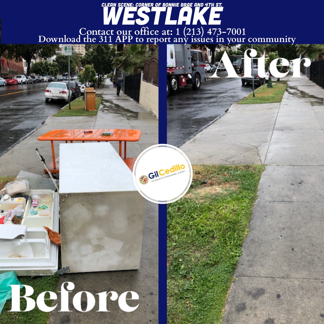 Team Cedillo’s Strike Team is in full force today, Corner of Bonnie Brae and 4th St. Westlake 3-16-2021