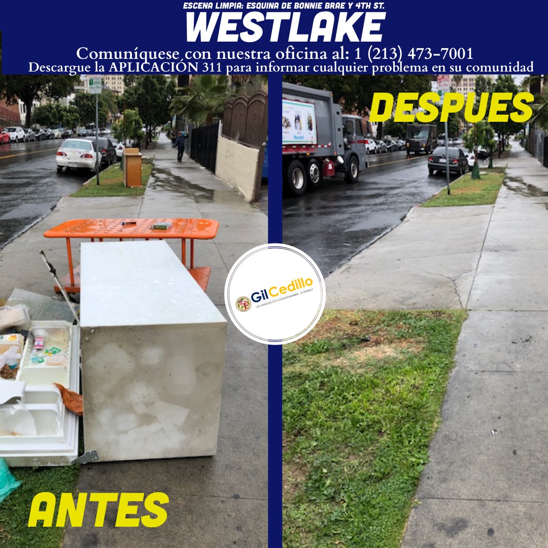 SPANISH Team Cedillo’s Strike Team is in full force today, Corner of Bonnie Brae and 4th St. Westlake 3-15-2021