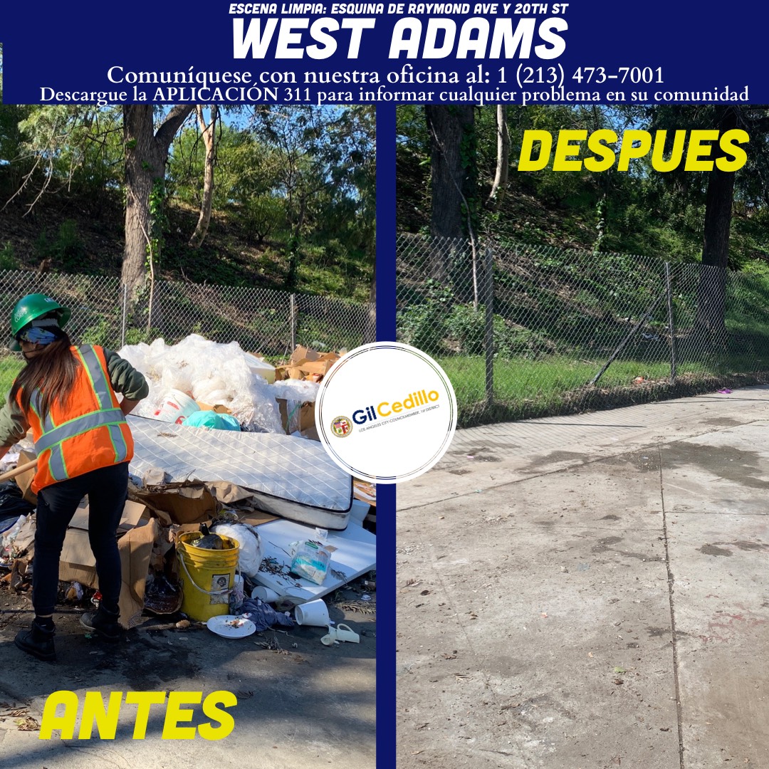 SPANISH Team Cedillo’s Strike Team is in full force today, Corner of Raymond Ave. and 20th St. 3-13-2021