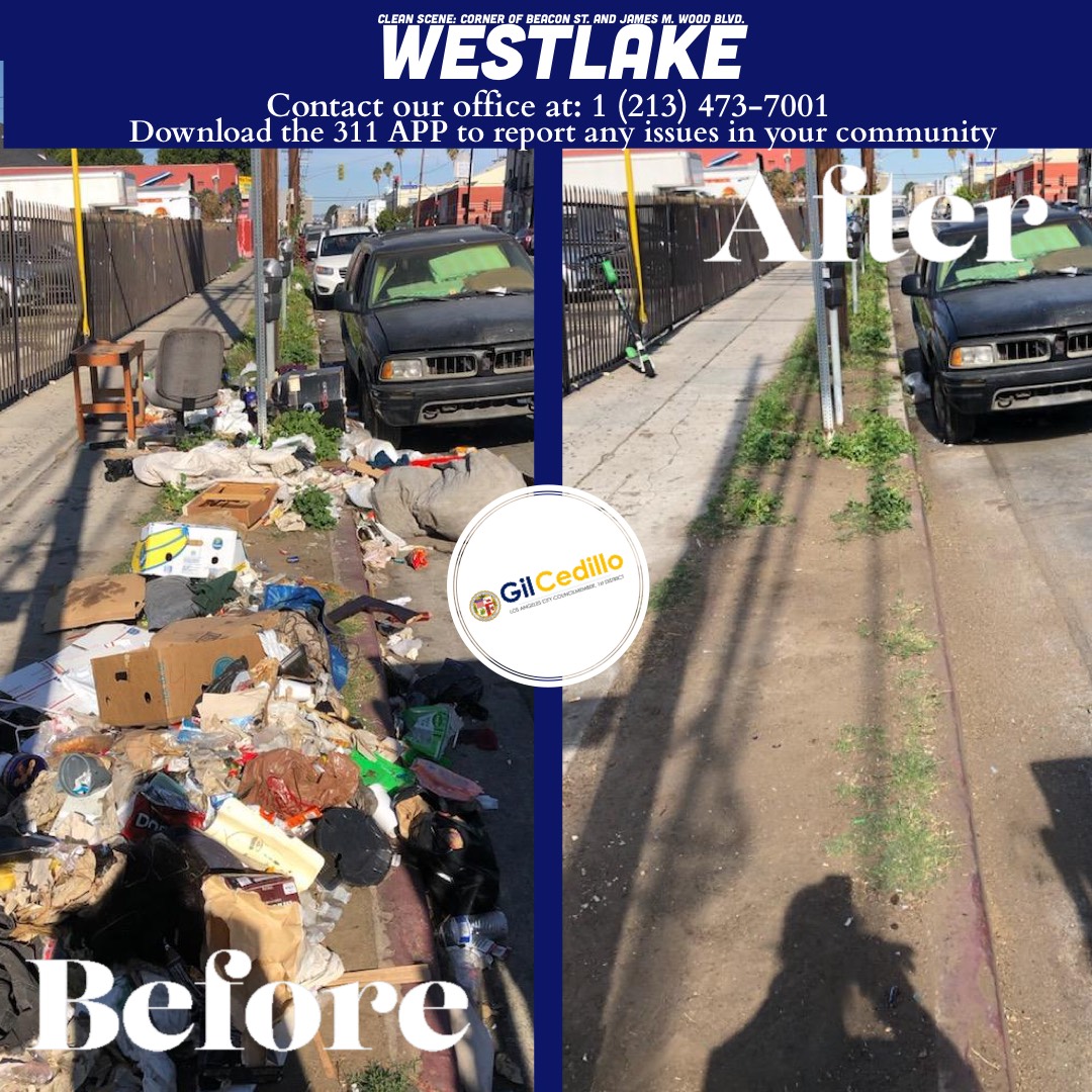Team Cedillo’s Strike Team is in full force on the corner of Beacon St. and James M. Wood Blvd. in Westlake 4-2-2021