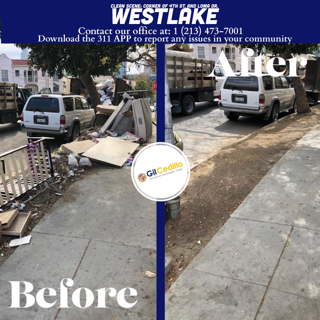 Team Cedillo’s Strike Team is in full force on the corner of Beacon St. and James M. Wood Blvd. in Westlake 4-2-2021