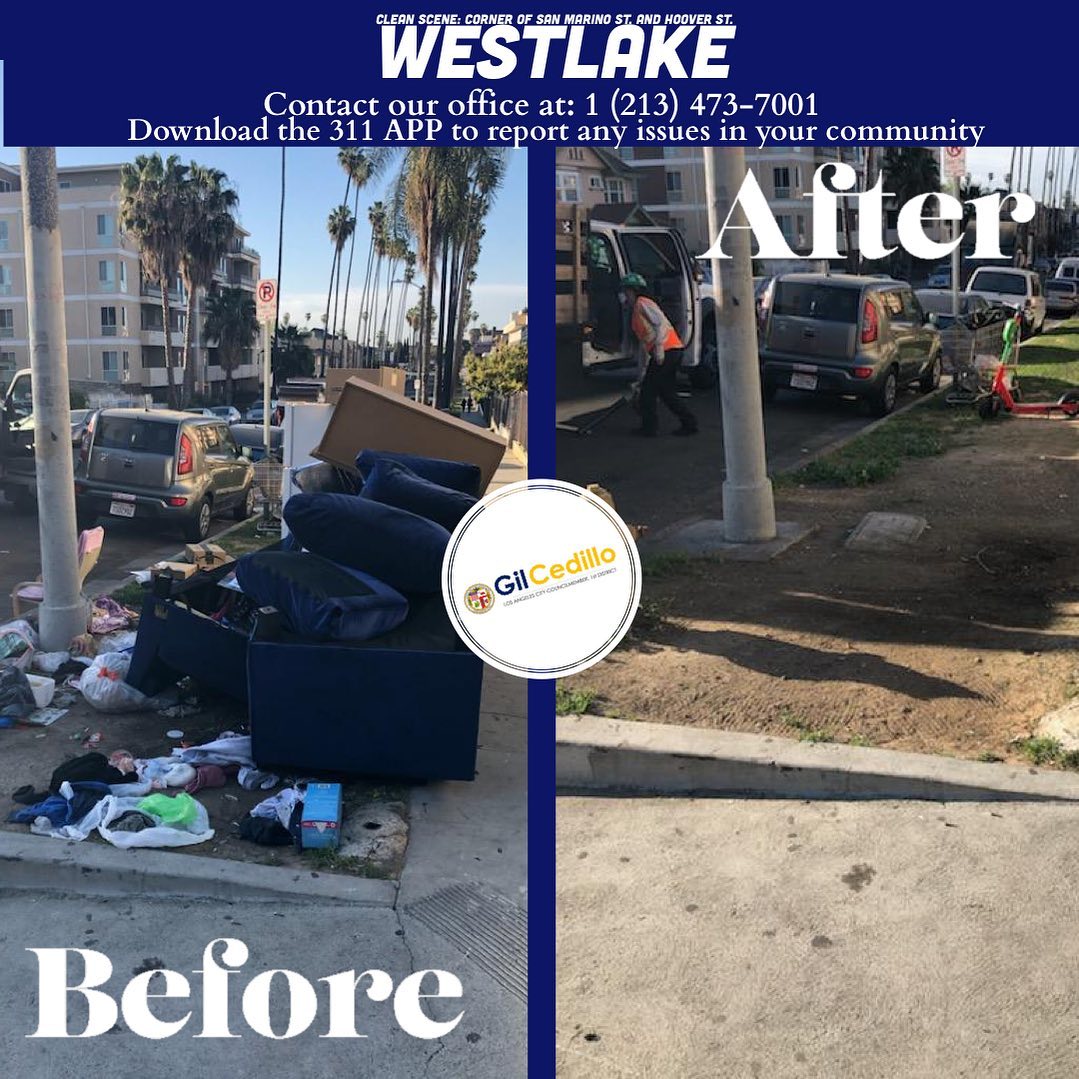 Team Cedillo’s Strike Team was in full force at the corner of San Marino St. & Hoover St. in Westlake 4-5-2021