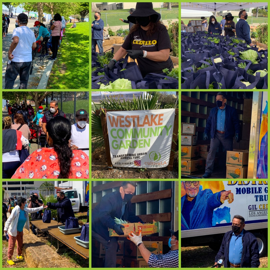 Councilmember Cedillo's Mobile Food Truck Launch Photo Collage 4-16-2021