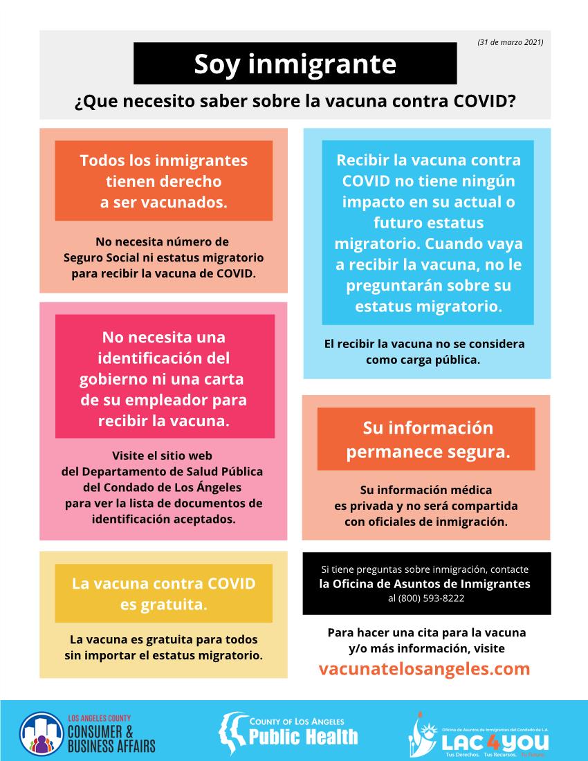 Immigrant Vaxx flyer (Spanish)