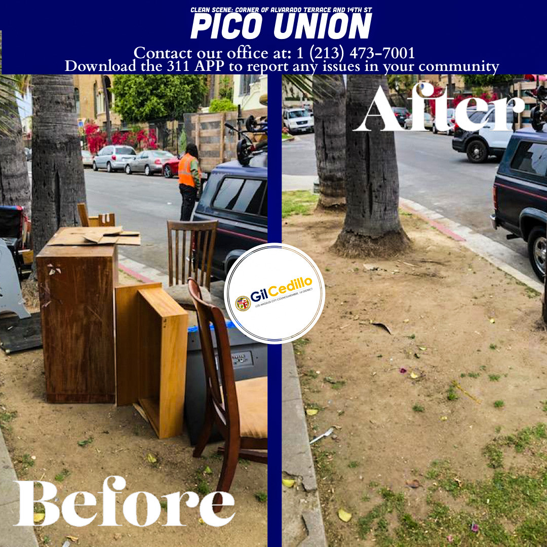 Team Cedillo’s Strike Team is in full force today, Corner of Alvarado Terrace & 14th St. - 4-21-2021