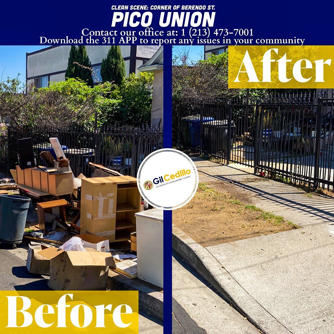 Team Cedillo's strike team is in full effect today, corner of Berendo St. in Pico Union 6-9-2021