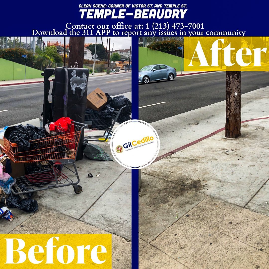 Team Cedillo's strike team was at the corner of Victor St. and Temple St. in Temple-Beaudry 6-8-2021