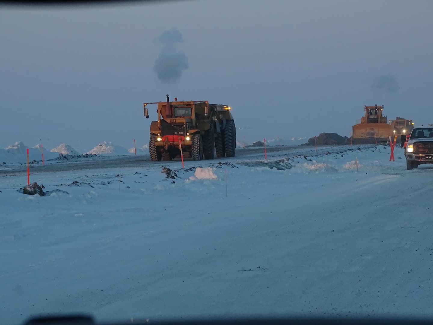 Road construction for the Greater Mooses Tooth 1 production pad.