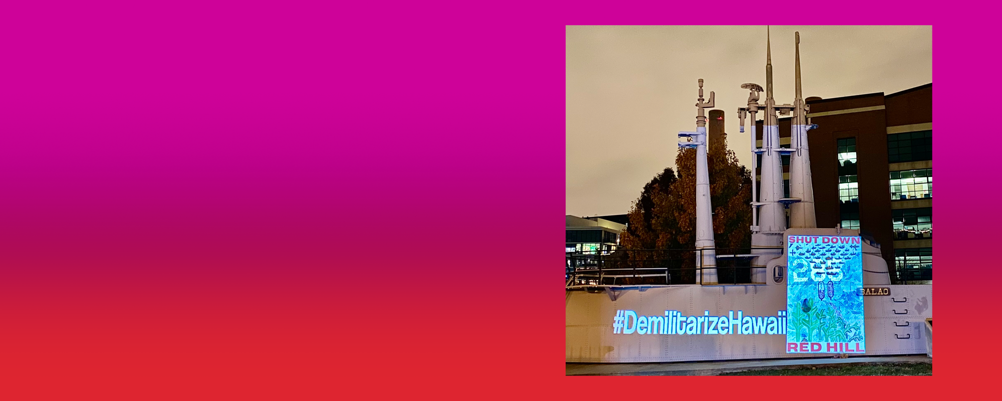 Join us in demanding 20 giant 79-year-old leaking jet fuel tanks be shut down in Hawai'i!