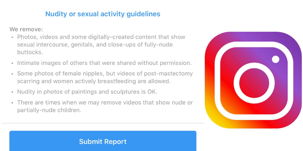 Instagram CEO says 'can't post nudity'. Why did we have to repeatedly report content to police?