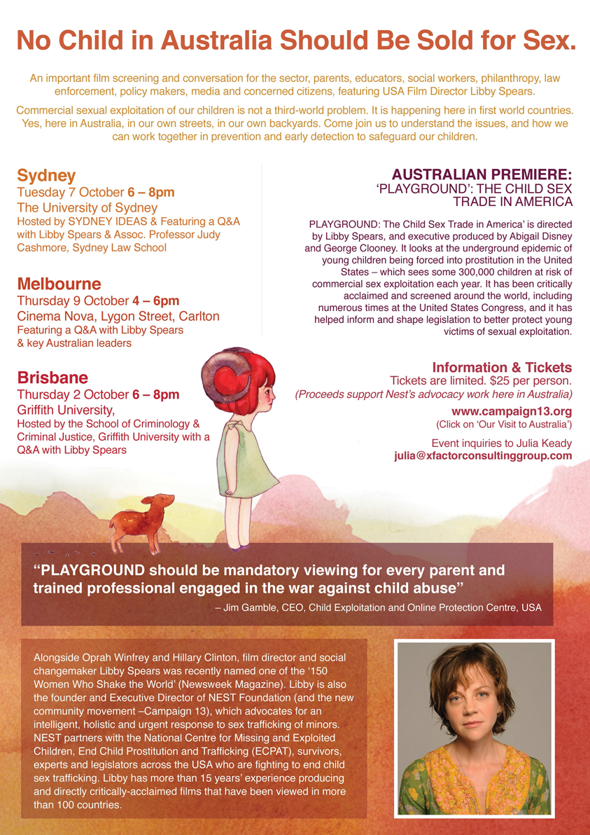 Film screening - Playground: The Child Sex Trade in America