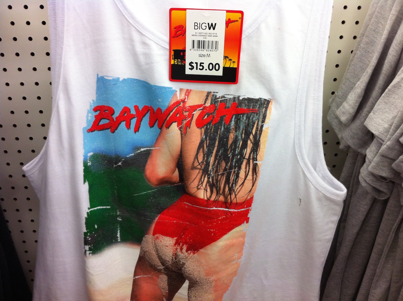 Big W promotes sexual objectification of women with Baywatch mens tees