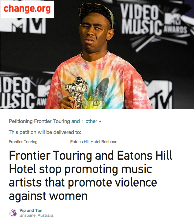 Petition calls for Eatons Hill Hotel to cancel Tyler the Creator show
